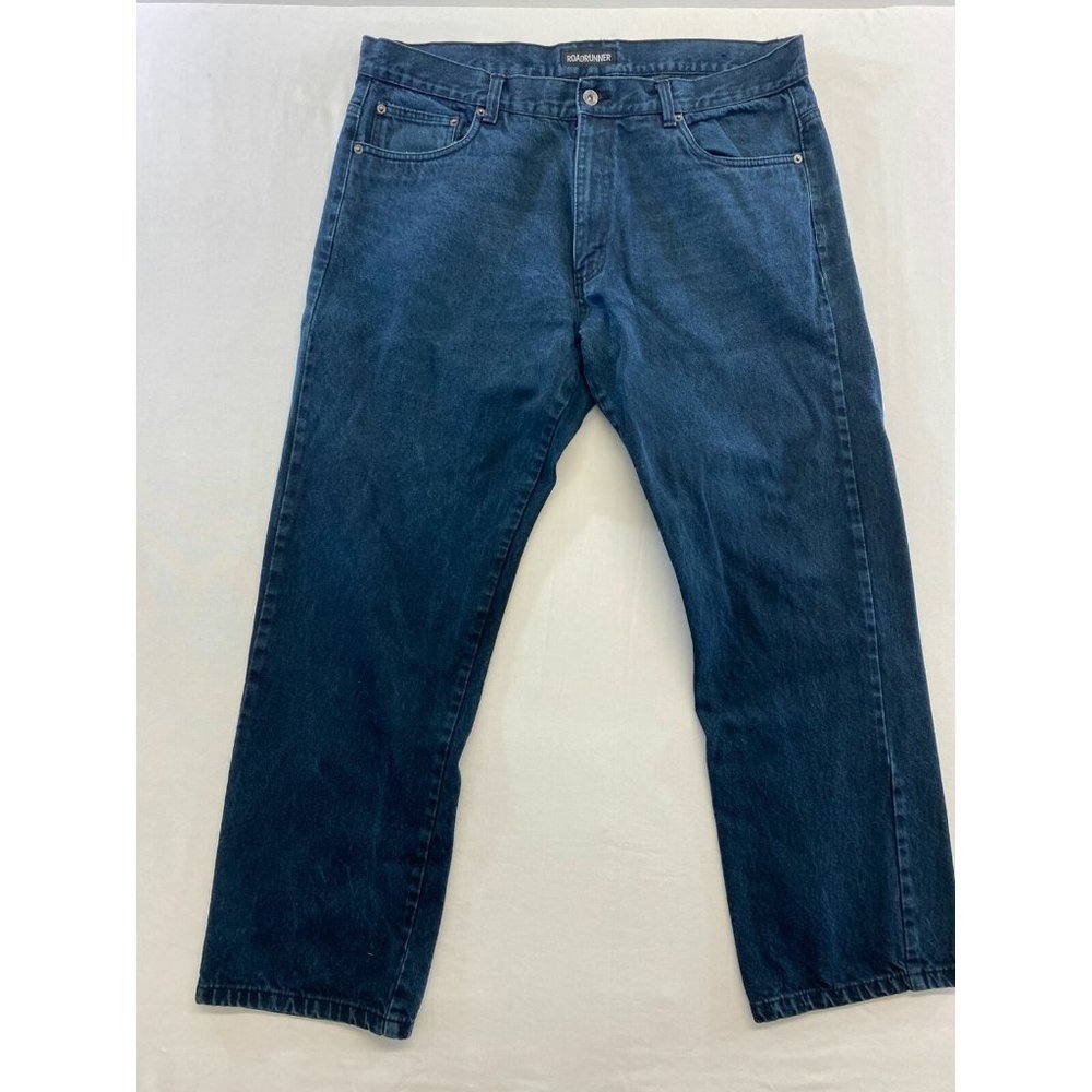 Roadrunner Men's Tapered Blue Jeans Size 40 X 32 Cotton High Rise Denim
